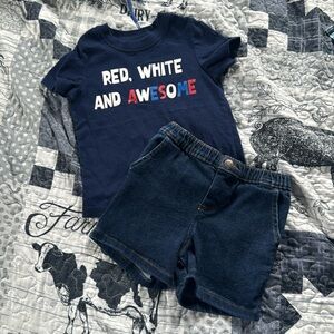 ❄️sale❄️ Red, white, blue short set